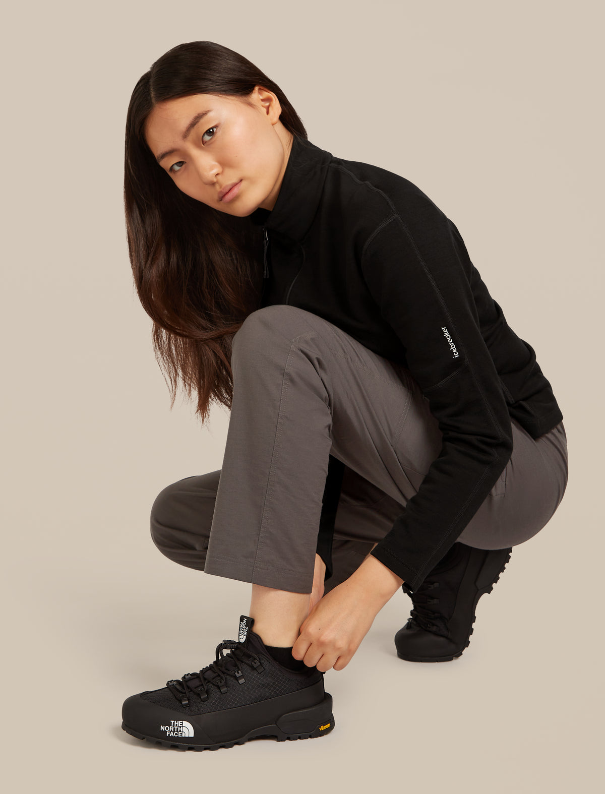 Women's Merino Lifestyle Fine Gauge No Show Socks Black/Snow - 3