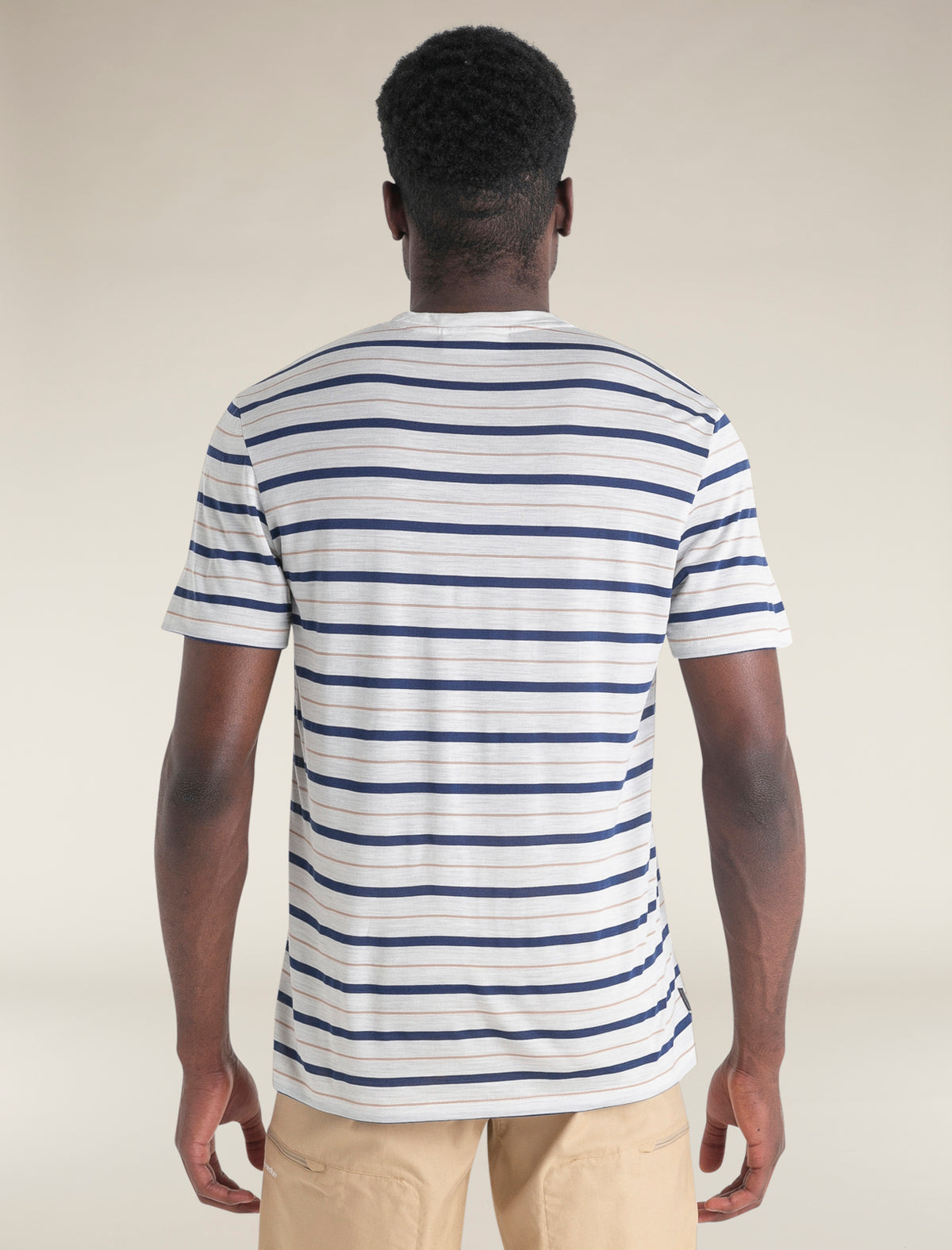 Men's Merino Blend Wave T-Shirt Stripe  - 2