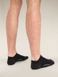 Men's Merino Lifestyle Fine Gauge No Show Socks Black/Snow - 6