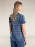 Women's Merino Blend Wave T-Shirt Stripe Dawn/Kyanite - 2