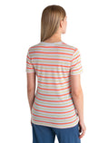 Women's Merino Blend Wave T-Shirt Stripe Ecru Heather/Snow - 2