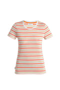 Women's Merino Blend Wave T-Shirt Stripe Ecru Heather/Snow - 6