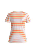Women's Merino Blend Wave T-Shirt Stripe Ecru Heather/Snow - 7