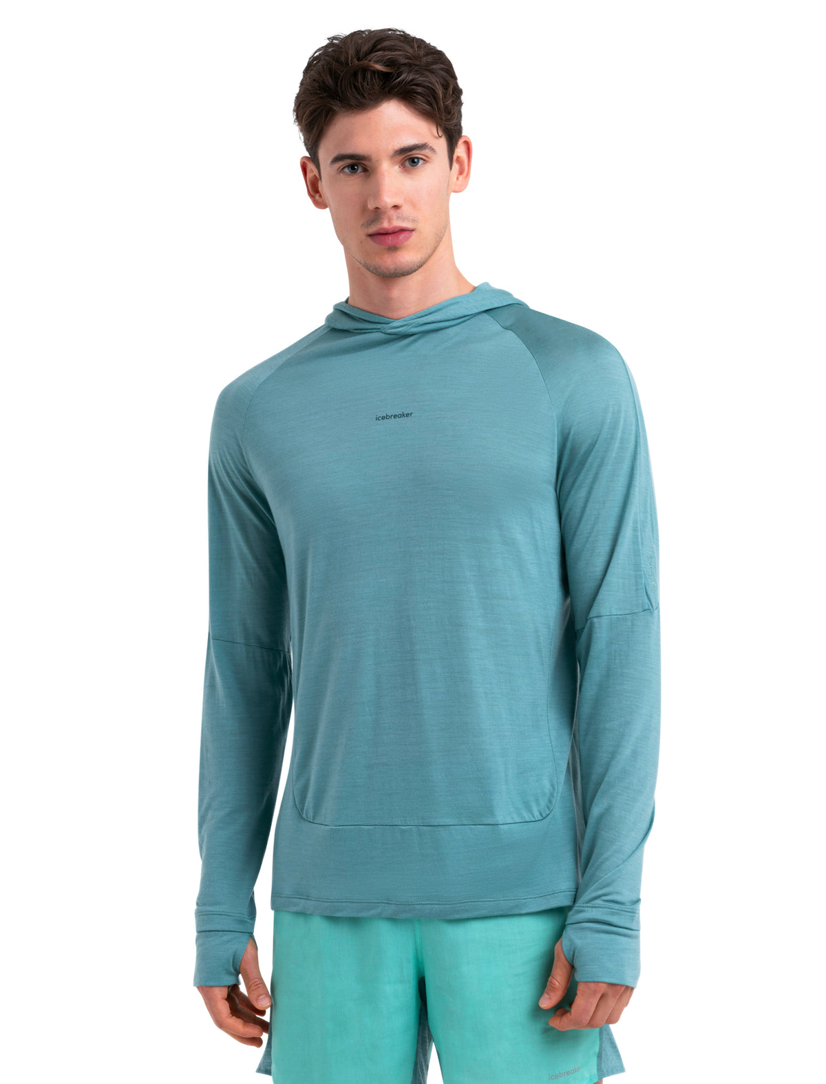 Men's 125 Cool-Lite™ Merino Blend Sphere Long Sleeve Hoodie Cloud Ray - 1