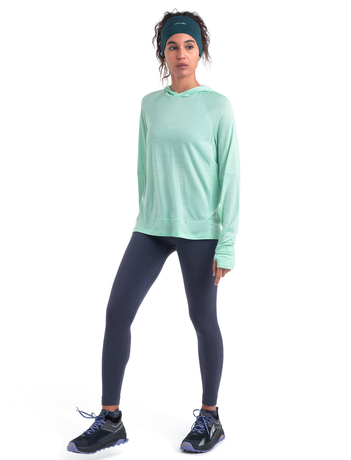 Women's 125 Cool-Lite™ Merino Blend Sphere Long Sleeve Hoodie Glass - 3