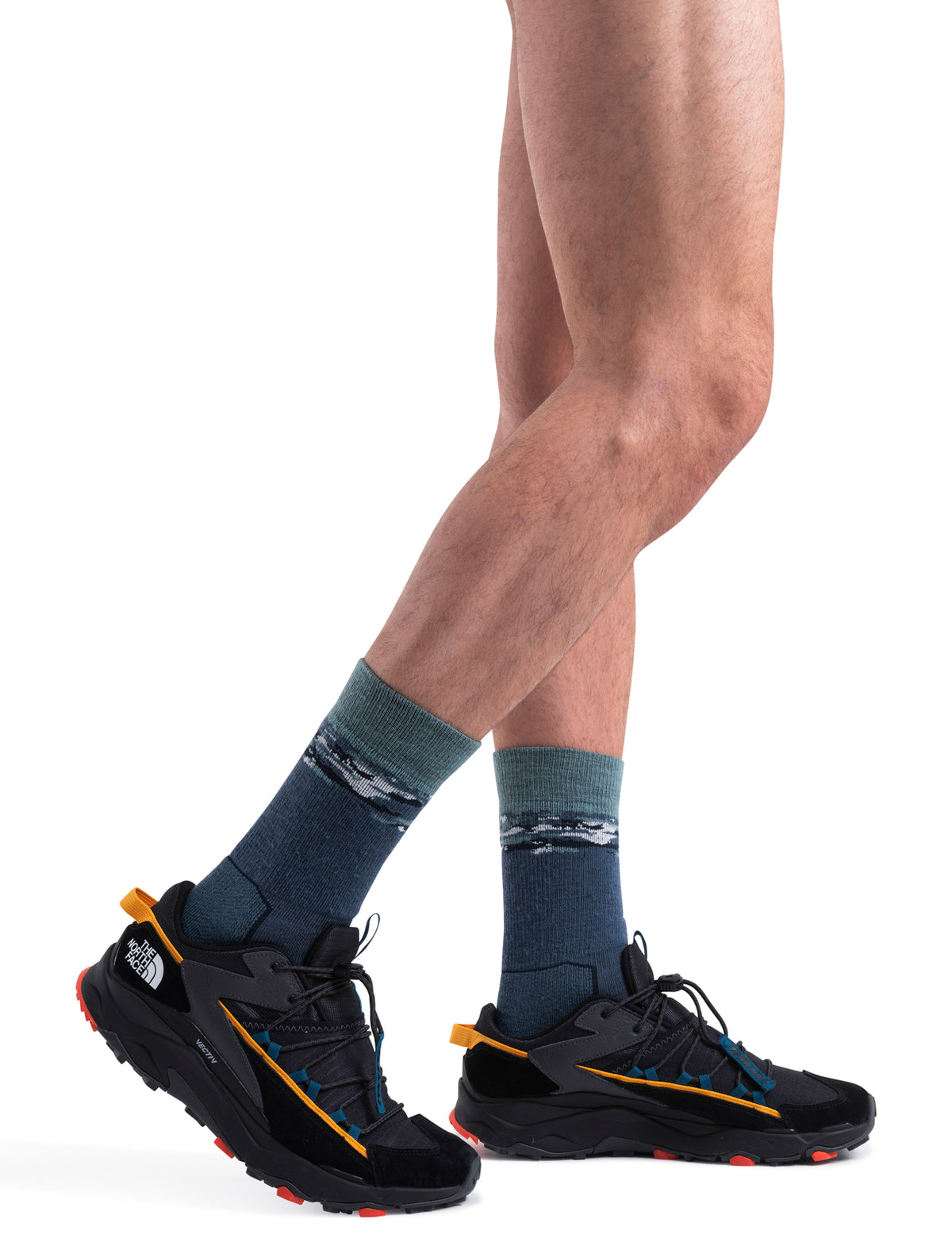 Men's Merino Hike+ Medium Crew Socks Sedimentary Dawn/Graphite - 2