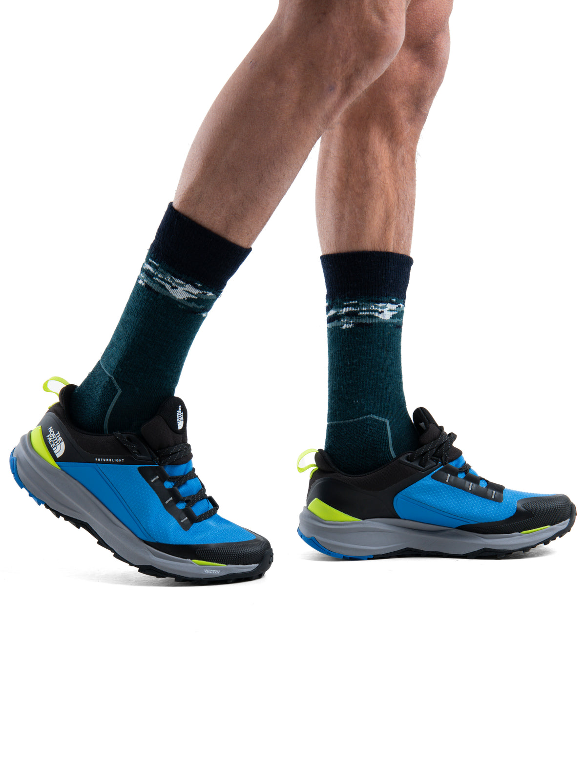 Men's Merino Hike+ Medium Crew Socks Sedimentary Fathom Green/Black - 2