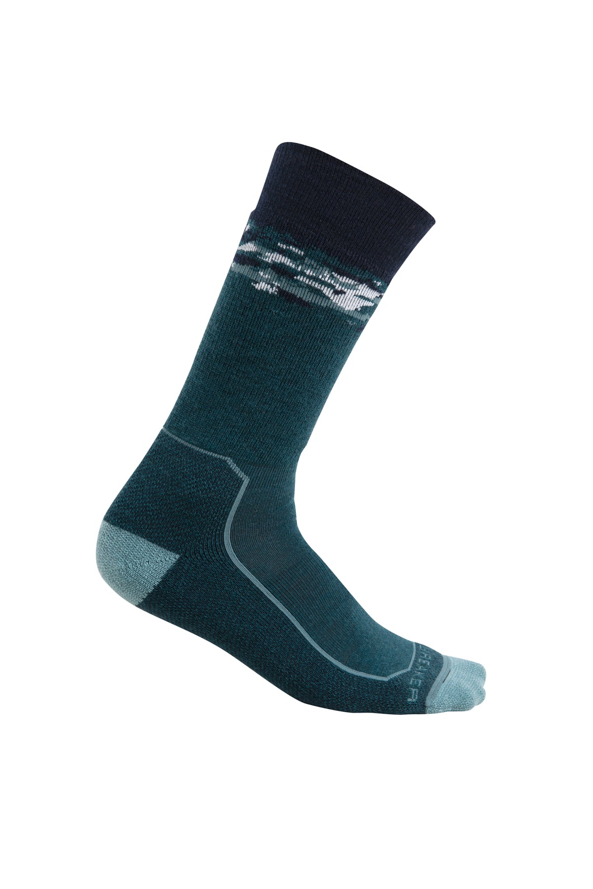Men's Merino Hike+ Medium Crew Socks Sedimentary Fathom Green/Black - 4