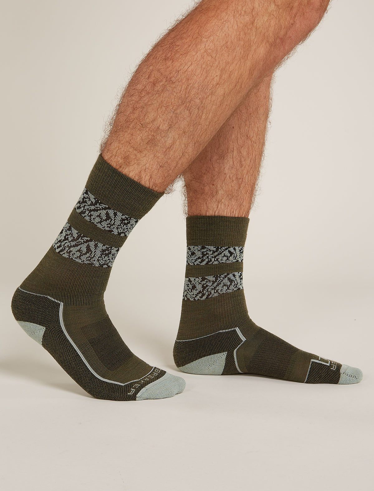 Men's Merino Hike+ Light Crew Socks Natural Summit  - 2
