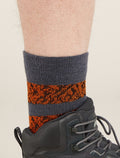 Men's Merino Hike+ Light Crew Socks Natural Summit Graphite/Blaze - 1