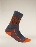 Men's Merino Hike+ Light Crew Socks Natural Summit Graphite/Blaze - 4