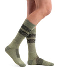 Women's Merino Hike+ Light Crew Socks Natural Summit Glazen/Lichen - 1