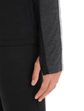 Men's 125 ZoneKnit™ Long Sleeve Crewe Thermal Top Jet Heather/Black - 14