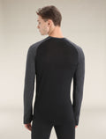 Men's 125 ZoneKnit™ Long Sleeve Crewe Thermal Top Jet Heather/Black - 3
