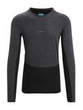 Men's 125 ZoneKnit™ Long Sleeve Crewe Thermal Top Jet Heather/Black - 15