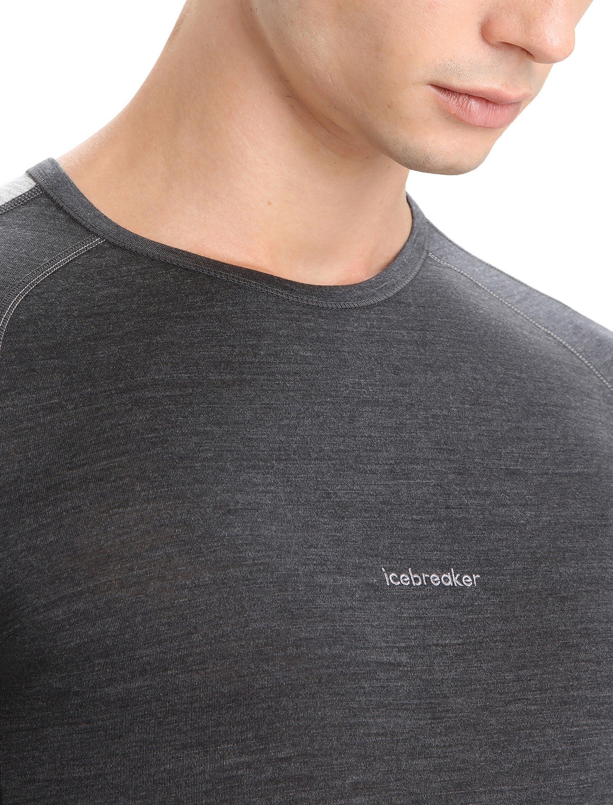 Men's 125 ZoneKnit™ Long Sleeve Crewe Thermal Top Jet Heather/Black - 4