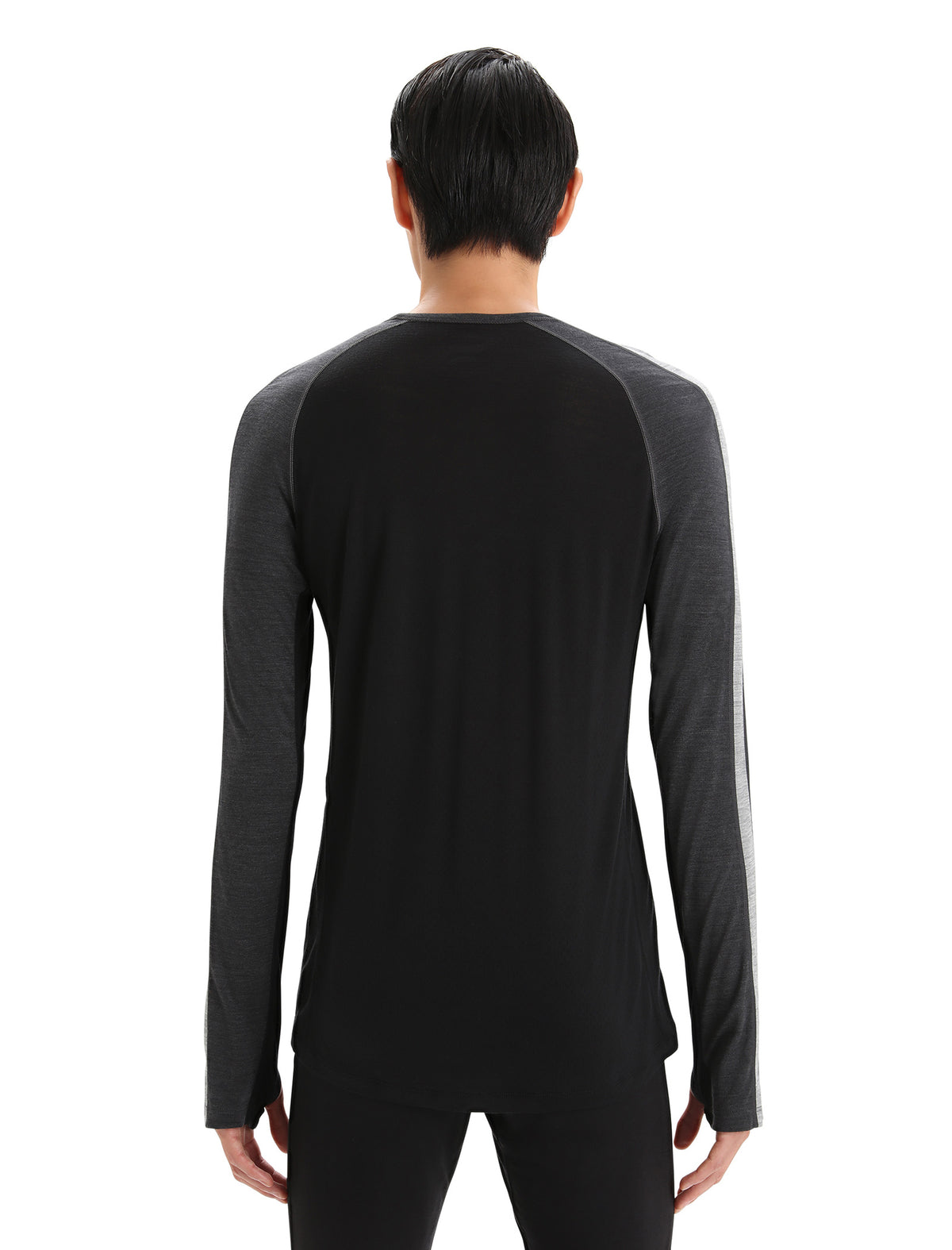 Men's 125 ZoneKnit™ Long Sleeve Crewe Thermal Top Jet Heather/Black - 8