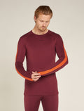 Men's 200 ZoneKnit™ Long Sleeve Crewe Thermal Top Port/Blaze - 1