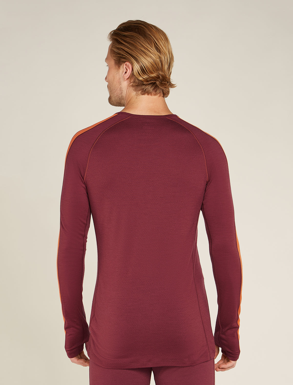 Men's 200 ZoneKnit™ Long Sleeve Crewe Thermal Top Port/Blaze - 2