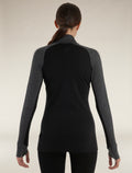 Women's Merino 200 ZoneKnit™ Long Sleeve Half Zip Thermal Top Jet Heather/Black - 2