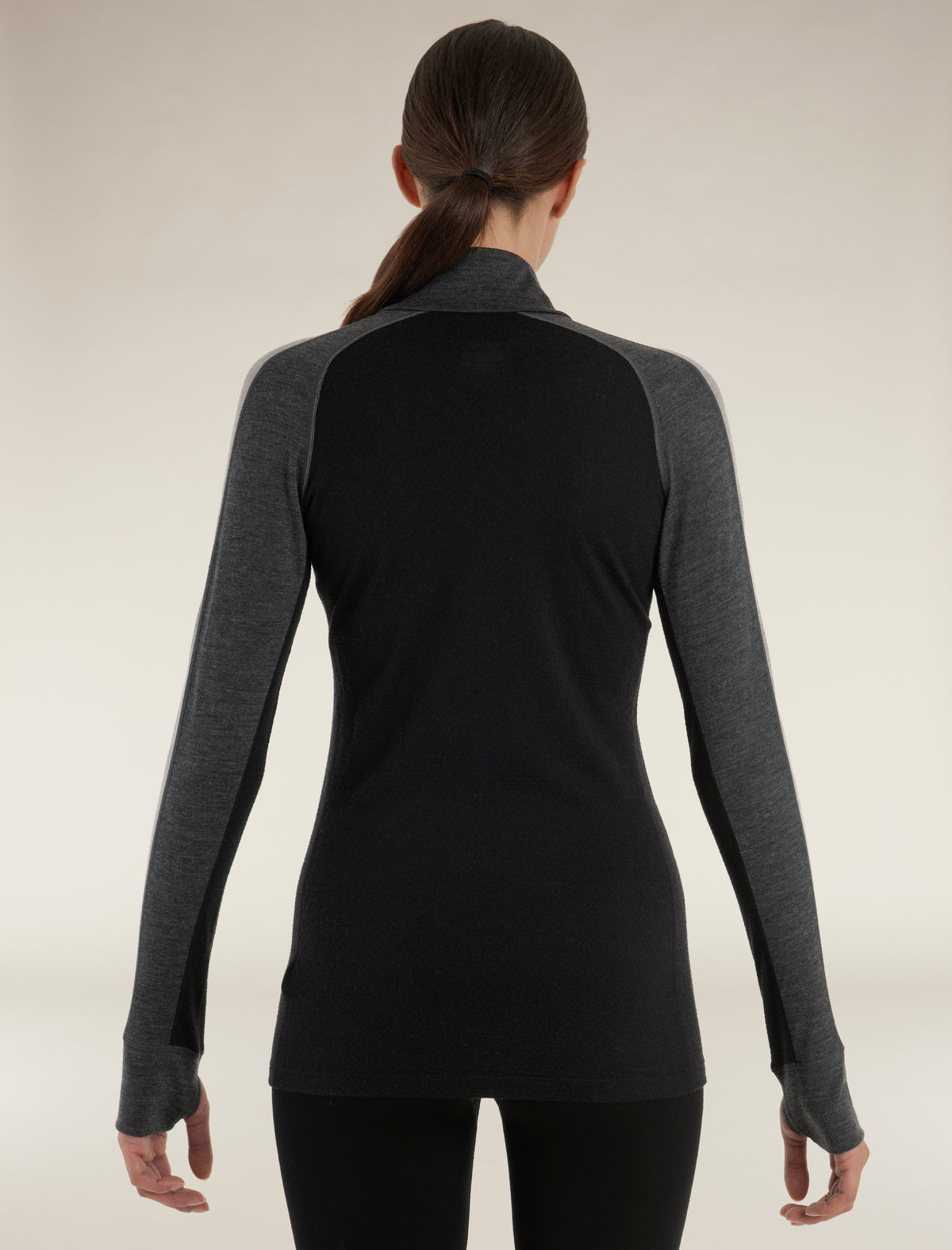 Women's Merino 200 ZoneKnit™ Long Sleeve Half Zip Thermal Top Jet Heather/Black - 2