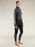 Women's Merino 200 ZoneKnit™ Long Sleeve Half Zip Thermal Top Jet Heather/Black - 4