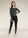 Women's 200 ZoneKnit™ Long Sleeve Crewe Thermal Top Jet Heather/Black - 3