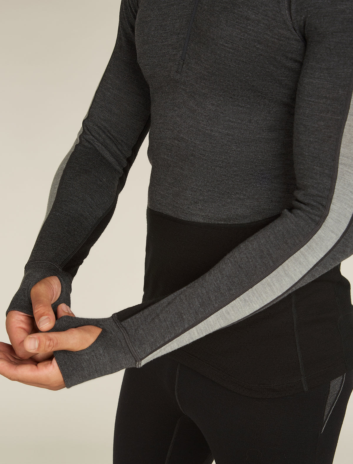 Men's 260 ZoneKnit™ Long Sleeve Half Zip Thermal Top Jet Heather/Black - 8