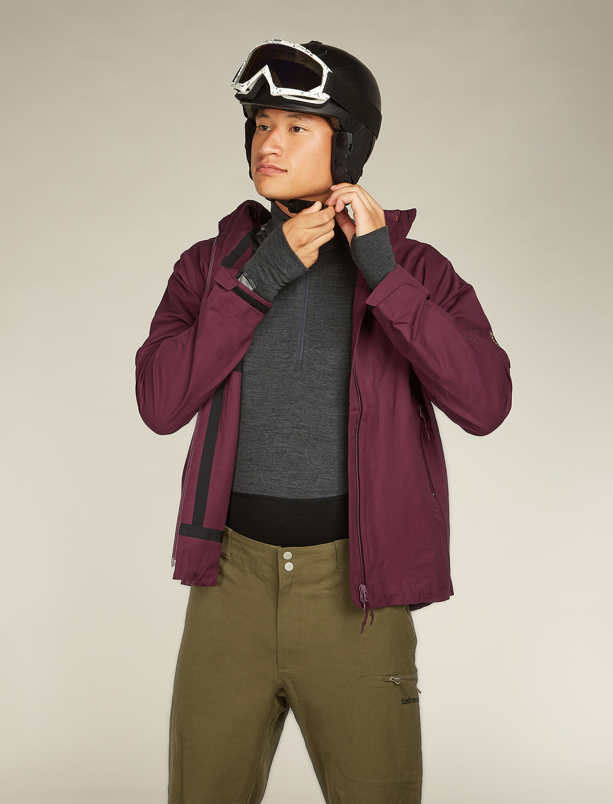 Men's 260 ZoneKnit™ Long Sleeve Half Zip Thermal Top Jet Heather/Black - 4