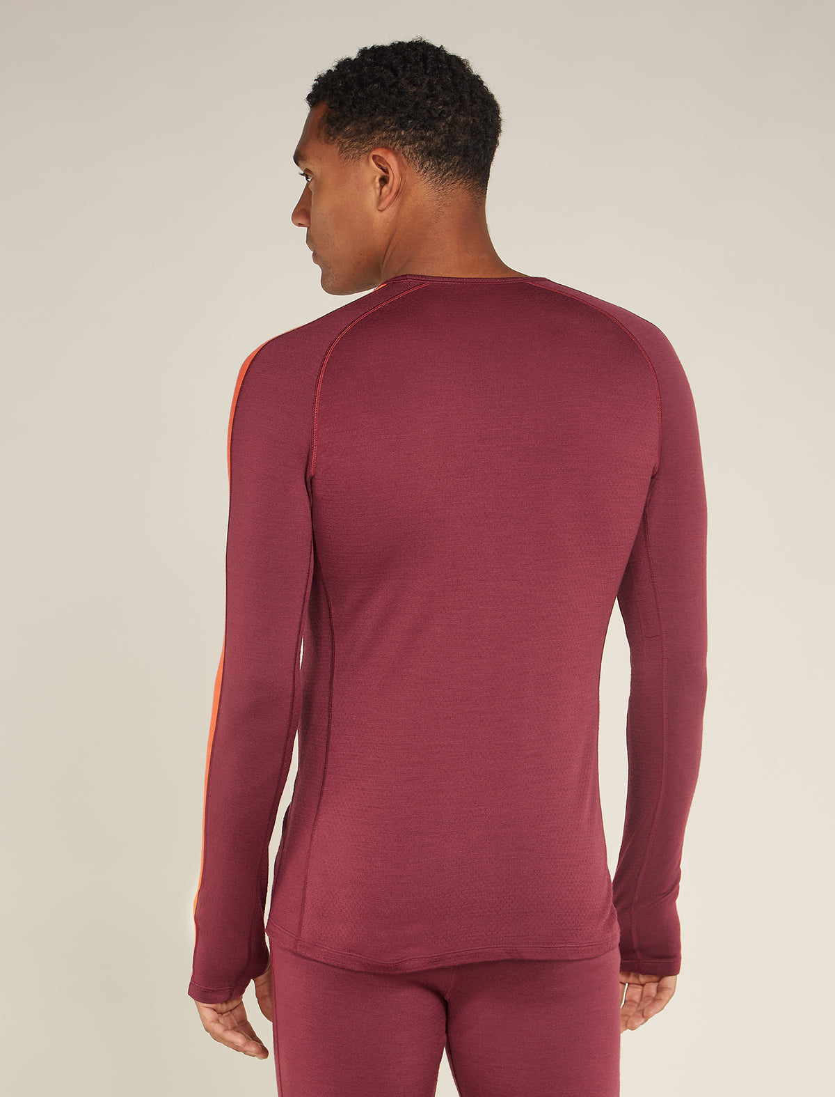 Men's 260 ZoneKnit™ Long Sleeve Crewe Thermal Top Port/Blaze - 2