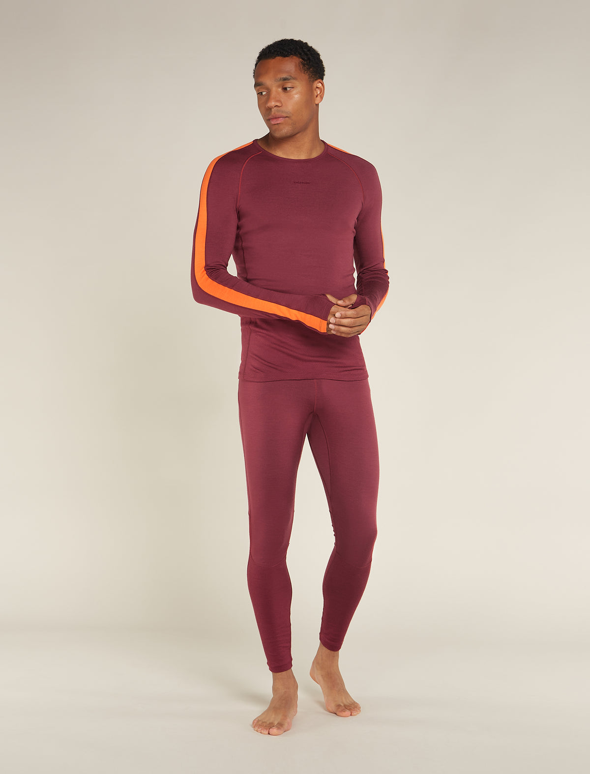 Men's 260 ZoneKnit™ Long Sleeve Crewe Thermal Top Port/Blaze - 3