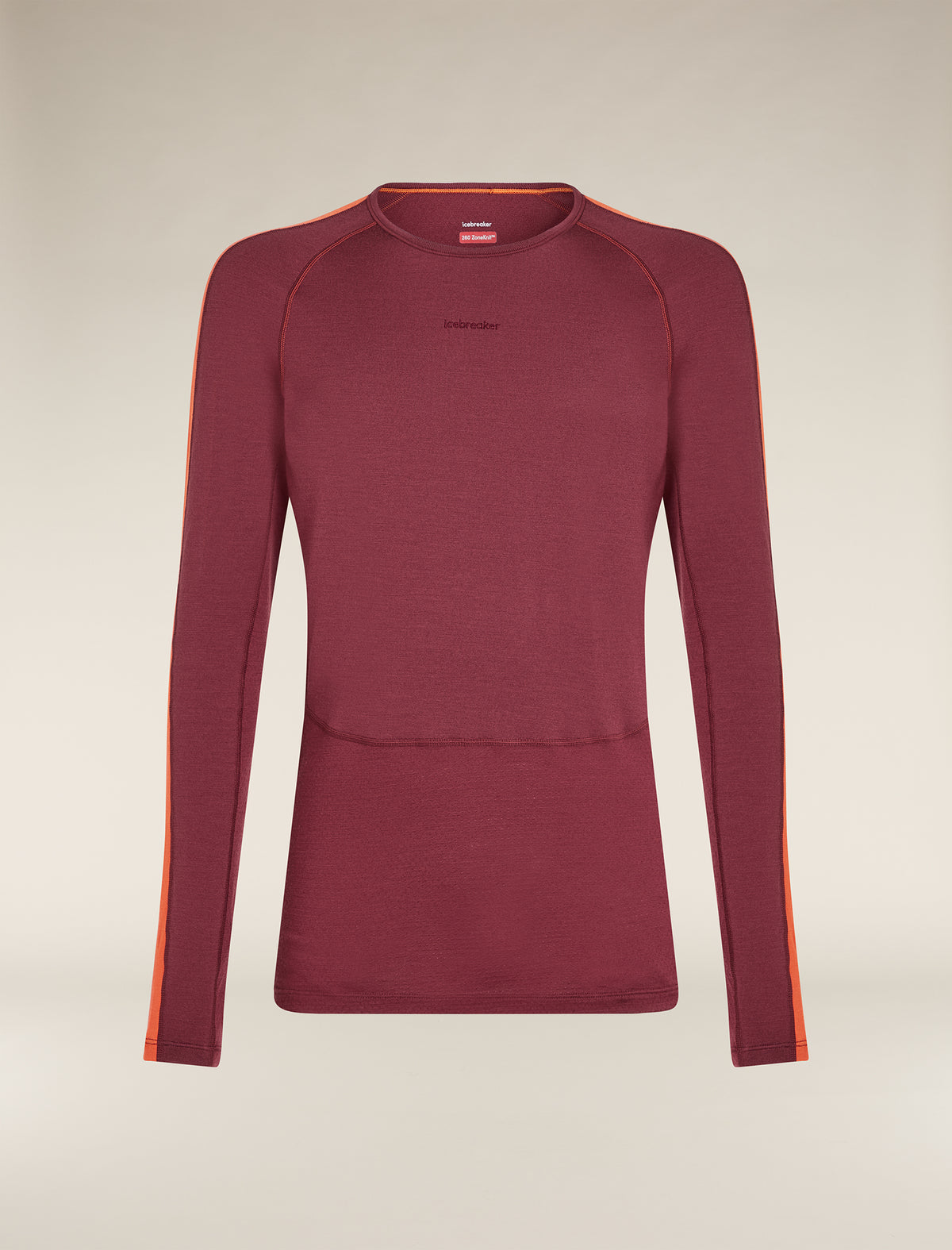 Men's 260 ZoneKnit™ Long Sleeve Crewe Thermal Top Port/Blaze - 8