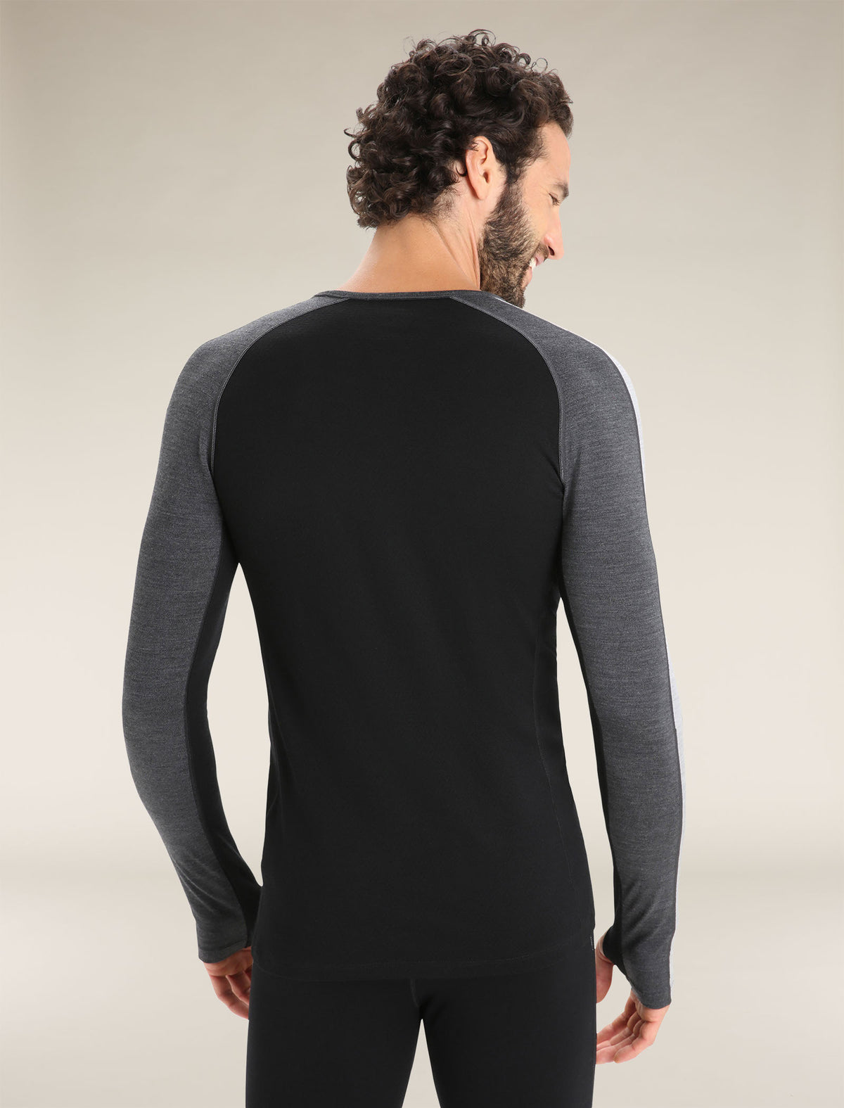 Men's 260 ZoneKnit™ Long Sleeve Crewe Thermal Top Jet Heather/Black - 2
