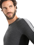 Men's 260 ZoneKnit™ Long Sleeve Crewe Thermal Top Jet Heather/Black - 6