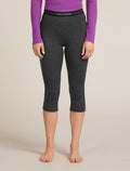 Women's Merino 260 ZoneKnit™ 3/4 Thermal Leggings Jet Heather - 1