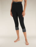 Women's Merino 260 ZoneKnit™ 3/4 Thermal Leggings Black/Jet Heather - 1