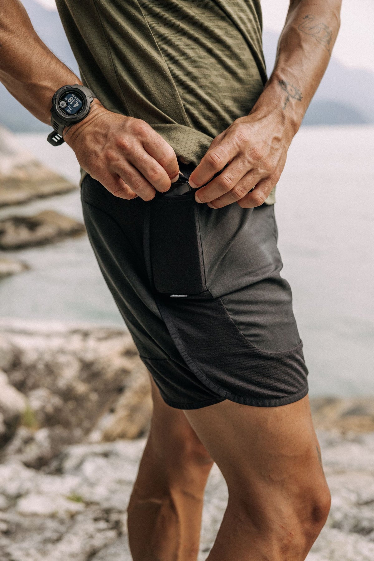 Men's ZoneKnit™ Merino Blend Shorts Black - 7