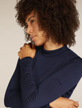 Women's Merino 260 Tech Long Sleeve Turtleneck Thermal Top Midnight Navy - 6