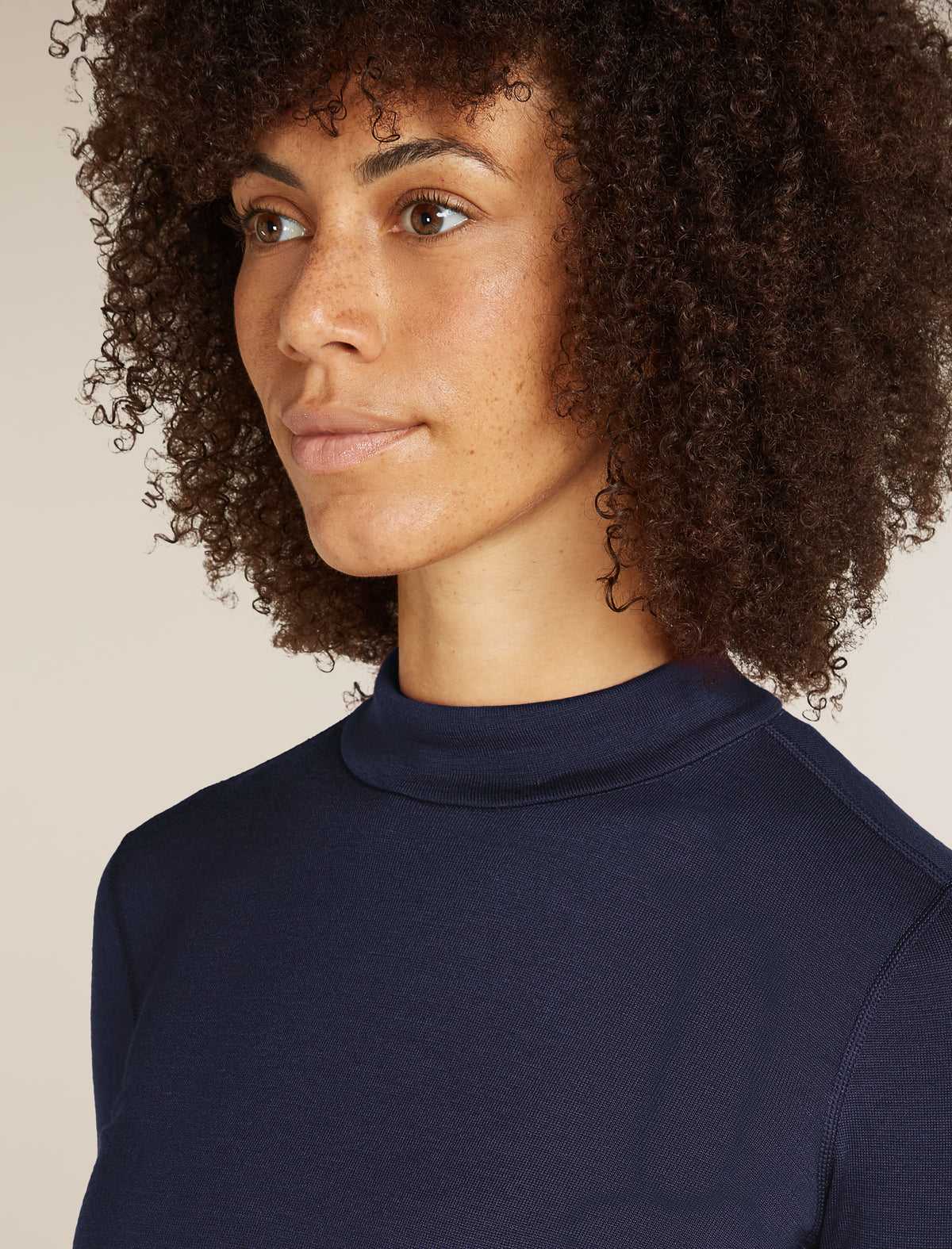 Women's Merino 260 Tech Long Sleeve Turtleneck Thermal Top Midnight Navy - 7