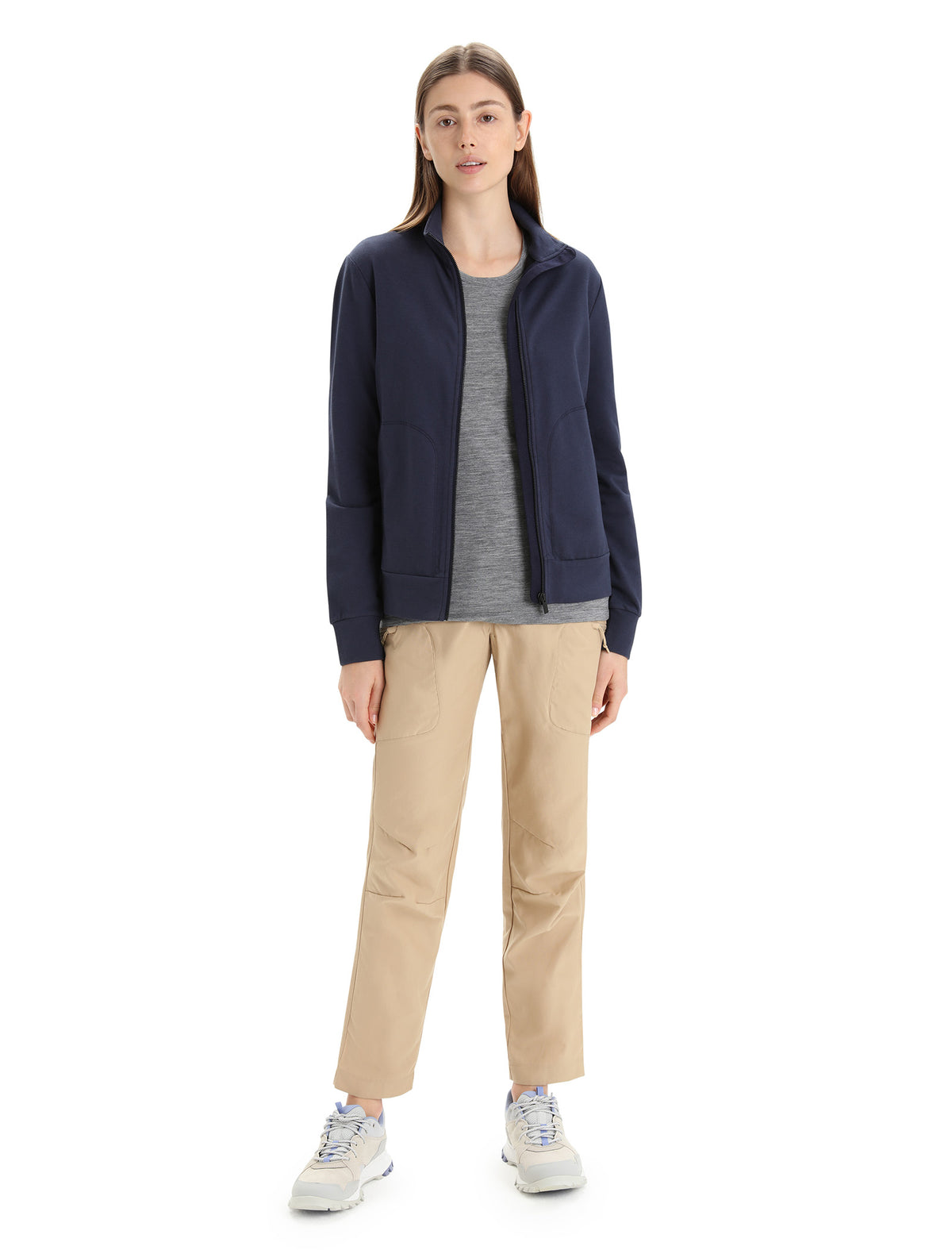 Women's Merino Blend Central Classic Long Sleeve Zip Sweatshirt  - 3