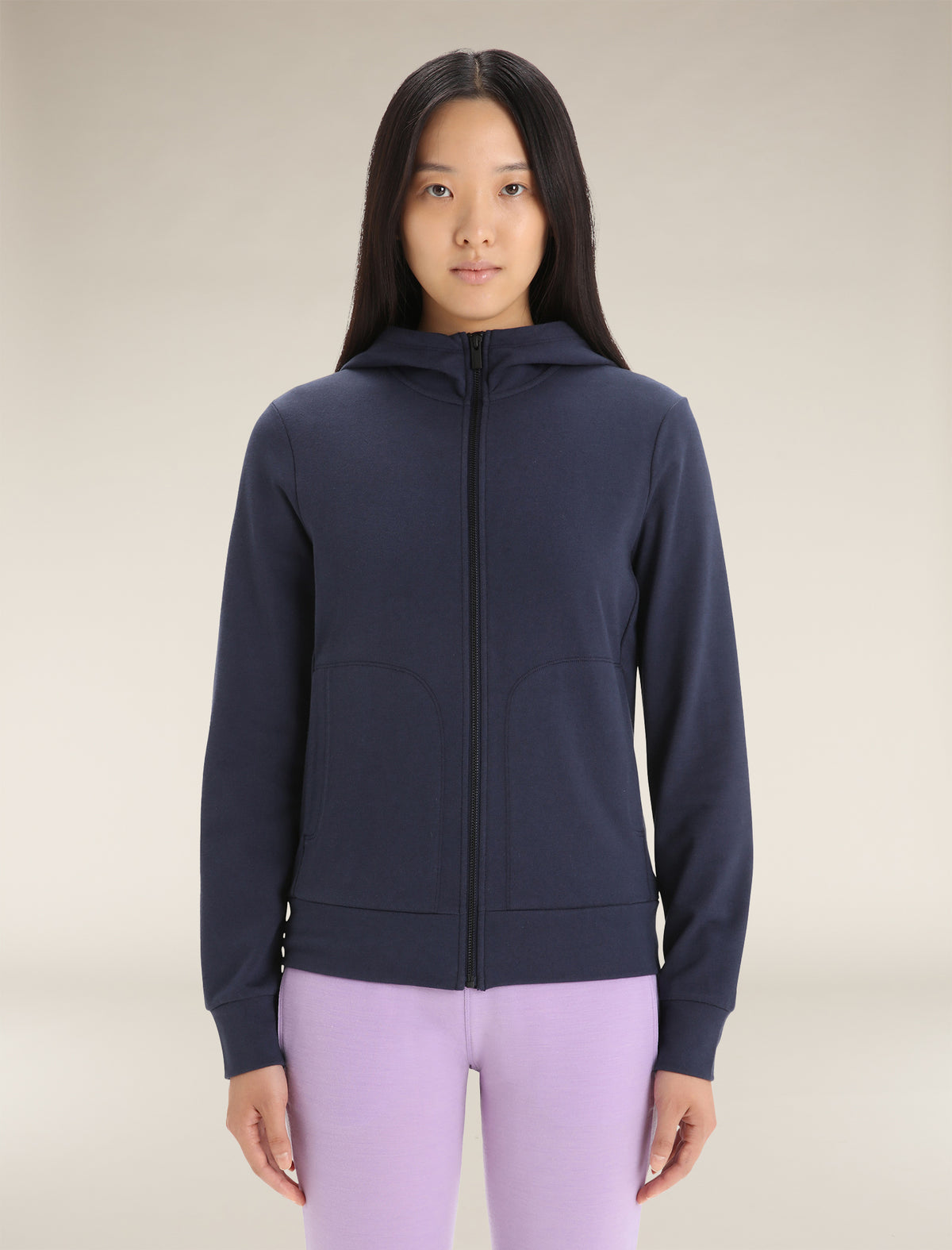 Women's Central Classic Long Sleeve Zip Hoodie Glacier - 1