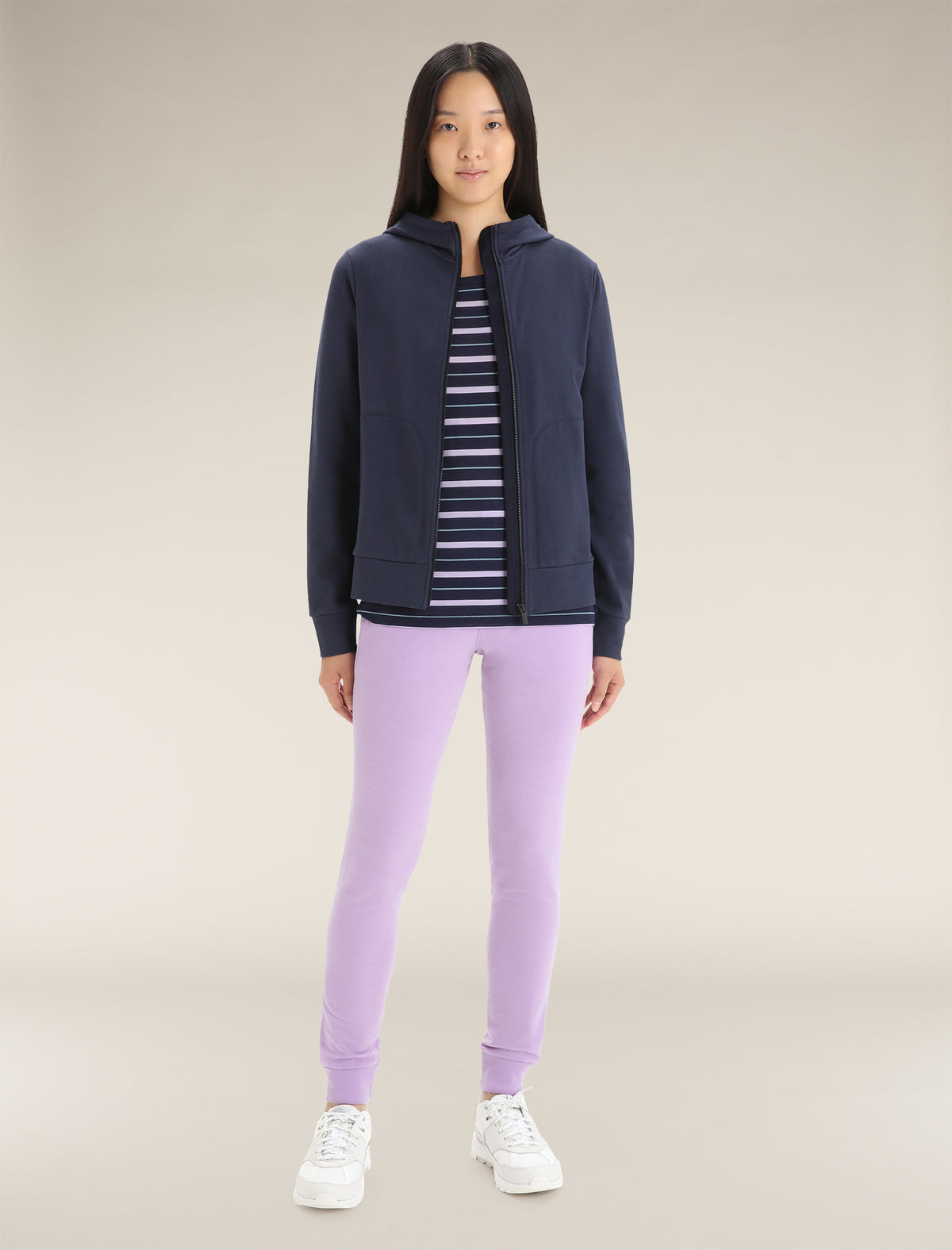 Women's Central Classic Long Sleeve Zip Hoodie Glacier - 3