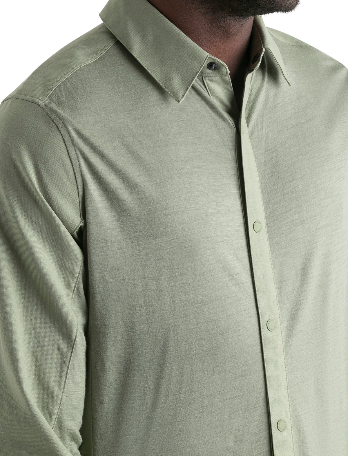 Men's Merino Hike Long Sleeve Top Oil/Black/Silver - 5