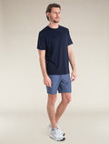 Men's Merino Linen Short Sleeve T-Shirt Midnight Navy - 3