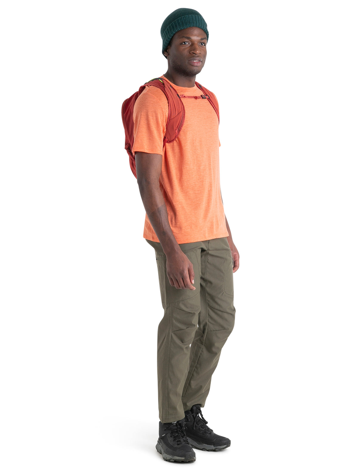 Men's Merino Linen Short Sleeve T-Shirt Ember - 4
