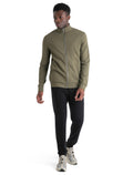Men's Merino Blend Central Long Sleeve Zip Sweatshirt Loden - 4