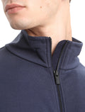 Men's Merino Blend Central Long Sleeve Zip Sweatshirt Glacier - 5