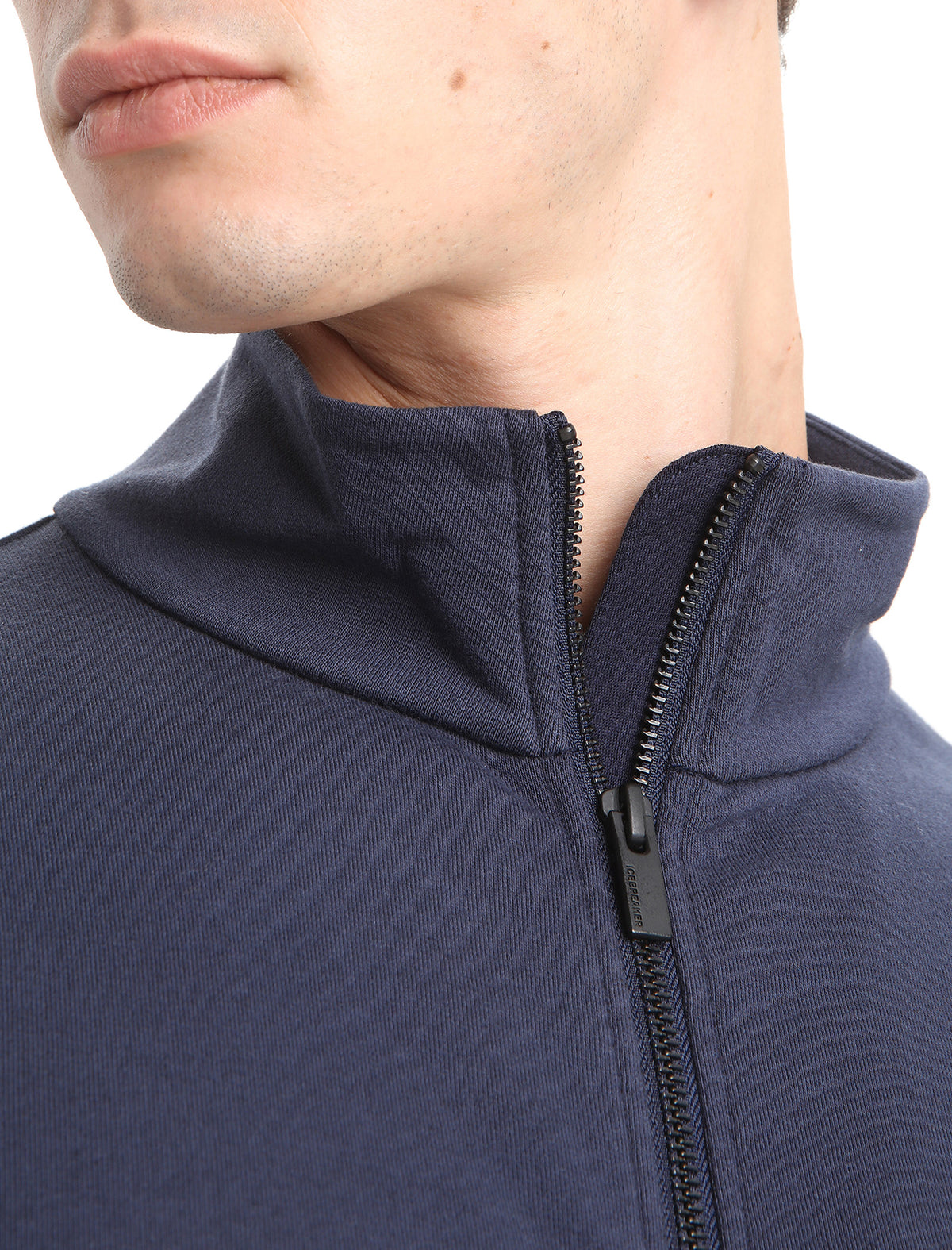 Men's Merino Blend Central Long Sleeve Zip Sweatshirt Glacier - 4