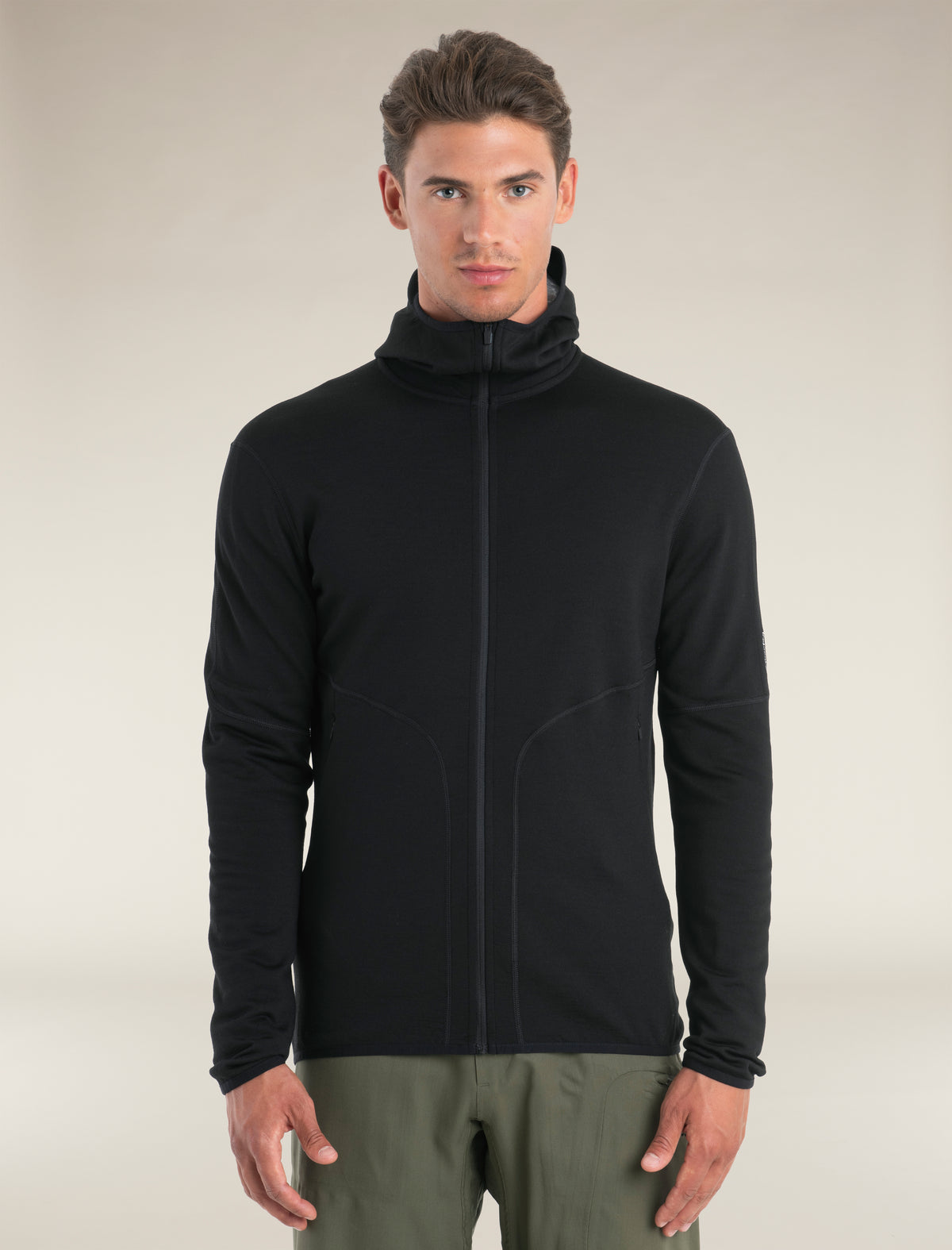 Men's Merino 560 Realfleece™ Elemental Long Sleeve Zip Hoodie Black - 1