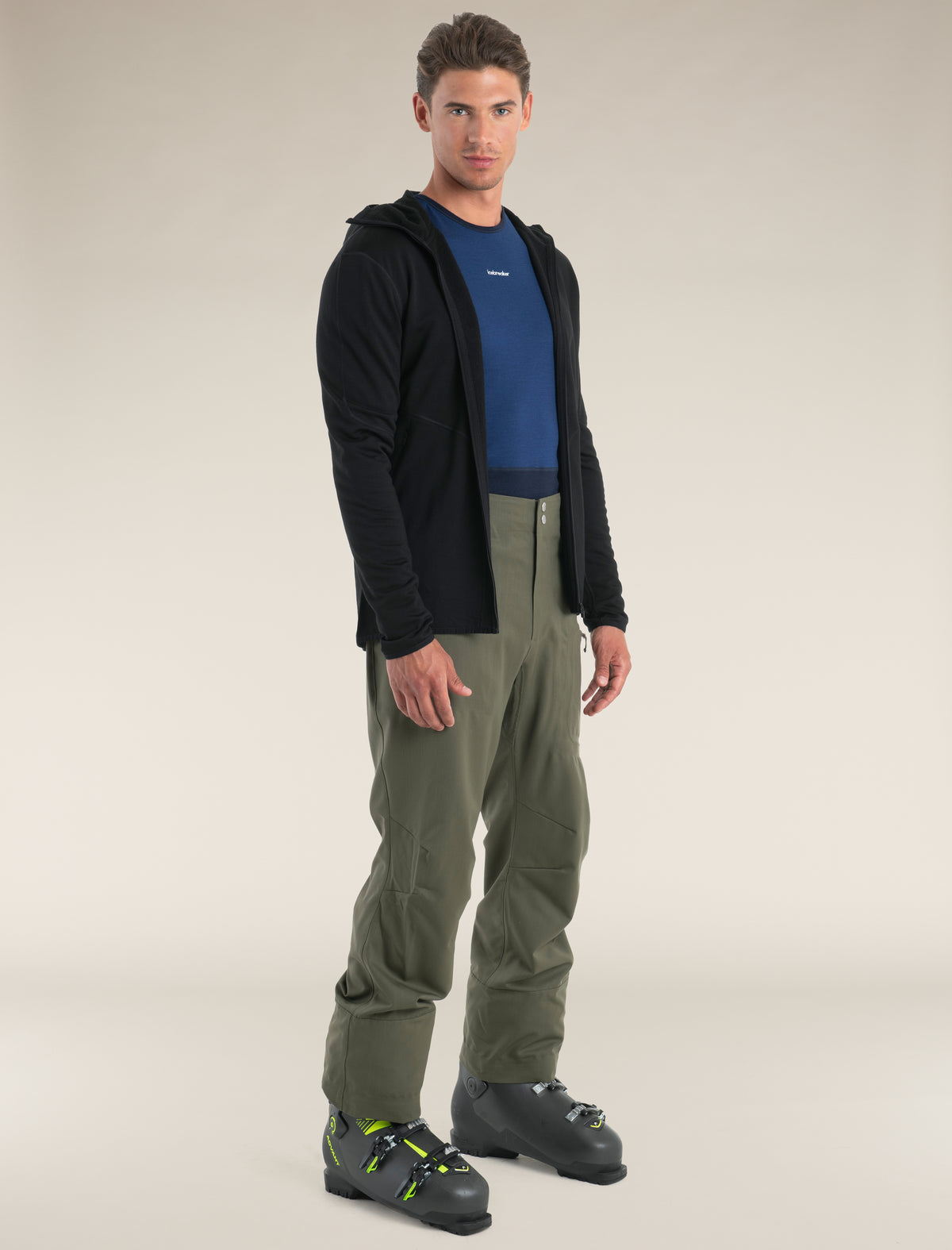 Men's Merino 560 Realfleece™ Elemental Long Sleeve Zip Hoodie Black - 3